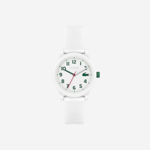 Kids’ Lacoste.12.12 White Silicone Strap Watch