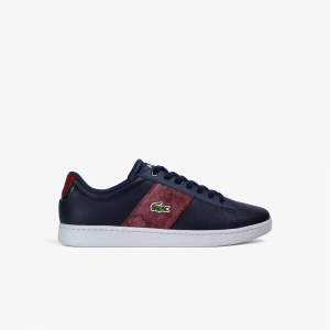 Men's Lacoste Carnaby Leather Colour Contrast Heel Trainers