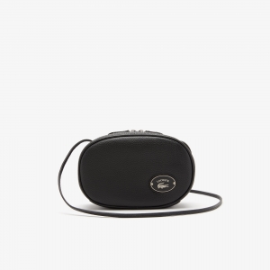 Women's Lacoste Small Oval Grained Leather Camera Bag