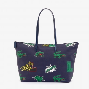 Women's Lacoste Holiday Comic Effect Print Shopping Bag