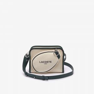 Tennis Style Textile Shoulder Bag