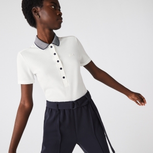 Women's Lacoste Slim Fit Stretch Cotton Pique Polo 