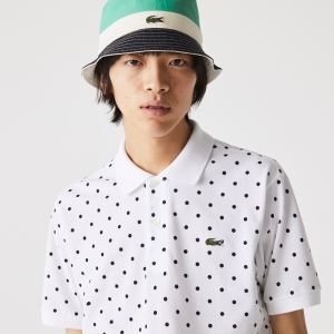 Men’s Lacoste Classic Fit Polka Dot Cotton Piqué Polo Shirt