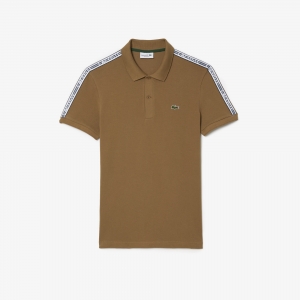 Men’s Lacoste Logo Stripe Piqué Polo Shirt