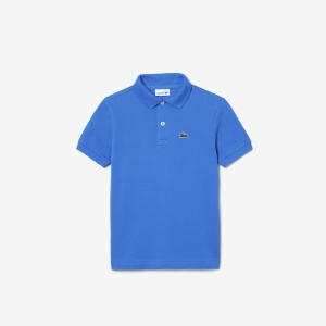 Lacoste children's regular fit polo shirt in plain petit piqué