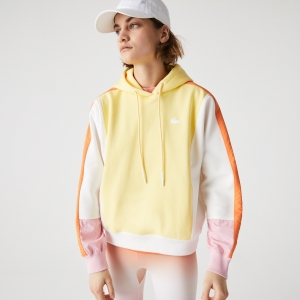 Women's Lacoste L!VE Hooded Color-block Fleece Sweatshirt