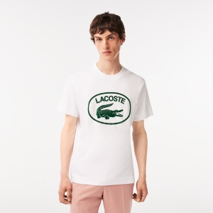 Men's Lacoste Relaxed Fit Tone-On-Tone Branded Cotton T-Shirt