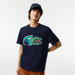 Men's Holiday Relaxed Fit Oversized Crocodile T-Shirt