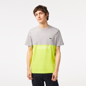 Men's Lacoste Regular Fit Cotton Jersey Colourblock T-shirt