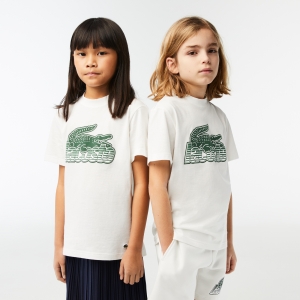 Kid's Contrast Print Organic Cotton T-shirt