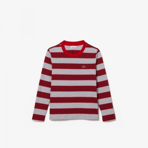 Boys' Lacoste Striped Cotton Jersey T-Shirt