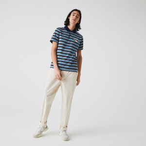 Men's Lacoste Regular Fit Ultra-Lightweight Striped Knit Polo Shirt