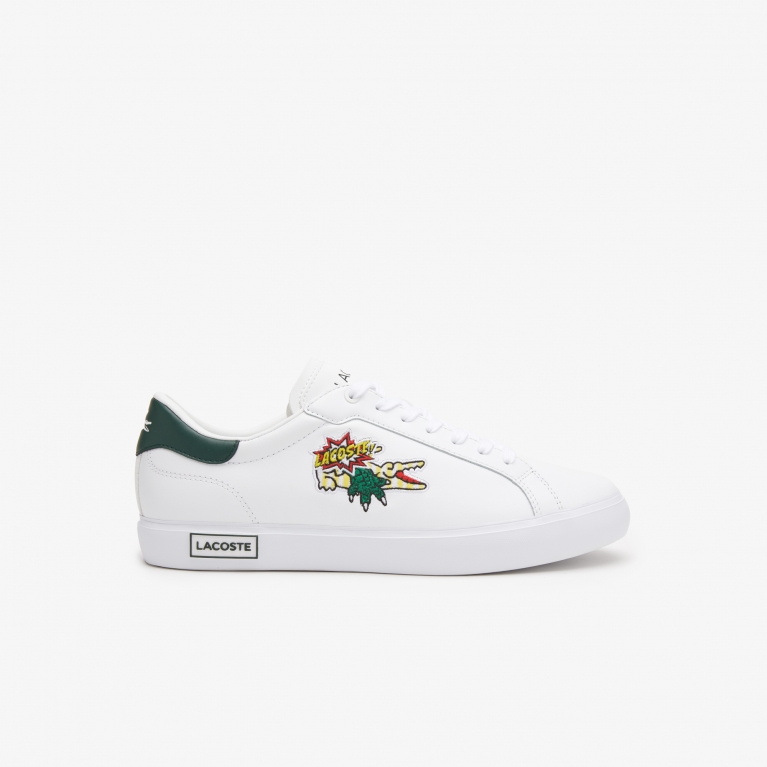 Lacoste White Ace Clip Leather Sneakers for Men  Lacostein