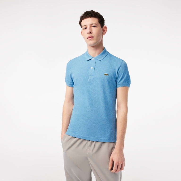 Lacoste Blue Short Sleeves Slim Fit Polo Shirt In Petit Pique For Men |  Lacoste.In