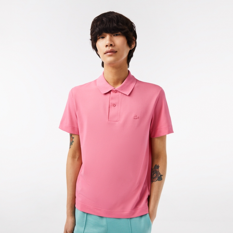 Lacoste Active Movement Two-Tone Printed Polo Shirt